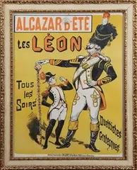 Charles Levy, Alcazar d'Été, Les Léon, Tous les Soirs, Duettistes Grotesques' (Poster for the Theatre Production), lithograph in colours
