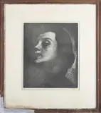 Laura Knight, Stella (Profile Portrait of a Lady), early/mid-20th century etching with aquatint