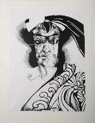 Jim Starr, Samurai, 21st century screenprint on paper
