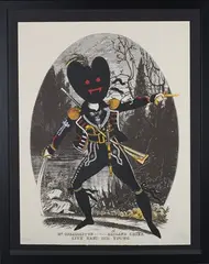 Pure Evil, Mr Osbaldistone as the Brigand Chief, Live East Die Young, screenprint on Somerset wove paper