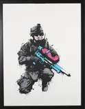 Dan Innes, Super Army Soldier (S.A.S.), screenprint in colours on Somerset wove paper