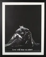 Trafford Parsons, Love Will Tear Us Apart, silkscreen with spray paint