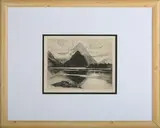 David Payne, Mitre Peak, Milford Sound' (New Zealand), etching