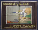 Augustus William Enness, Sussex by the Sea, for Happy Holidays, lithograph in colours