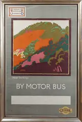 F Gregory Brown, (Near Dorking) By Motor Bus' (London Underground Poster), lithograph in colours