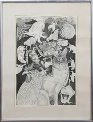 Glynn Thomas, Animal Farm, etching with aquatint