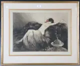 Smoke/Fumée by Louis Icart, colour etching circa 1926, sold Aug 2022