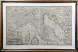 Herman Moll, A New Map of the Upper Part of Italy containing ye Principality of Piedmont by ye Dutchies of Savoy, Milan, Parma, Mantua, Modena, Tuscany, the Dominions of ye Pope, &c. The Republiques of Venice, Gen, engraving on laid paper with later hand-colouring in outline