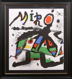 Poster for the Exhibition at Galerie Maeght by Joan Miró, lithograph in colours, sold Aug 2022