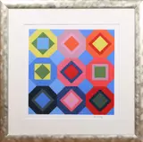 Victor Vasarely, Geometric Composition, screenprint