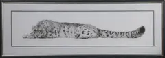 Gary Hodges, Snow Leopard, monochrome print