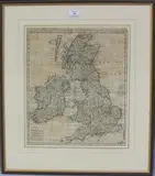 Guillaume Delisle, Les Isles Britanniques par Mr. De L'Isle' (Map of Great Britain and Northern Ireland), engraving on laid paper