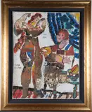 Théo Tobiasse, Fleur d'Alcôve, mixed media lithograph
