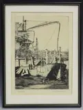 Noël Spencer, Bankside, etching