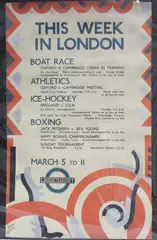John Wall, This Week in London' (Poster for the London Underground), lithograph in colours on wove paper