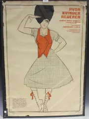 Sven Brasch, Hvor Kvinder Regerer' (Danish Film Poster for the Mack Sennett production), lithograph in colours