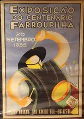 De Waldo, Exposicao do Centenario Farroupilha, 20 Setembro 1935' (Poster for the Farroupilha Revolution Centennial Fair), lithograph