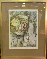 Keith Michell, Sonnet X, lithograph in colours