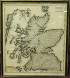 Frederik de Wit, Scotia Regnum' (Map of Scotland), engraving with later hand-colouring on laid paper