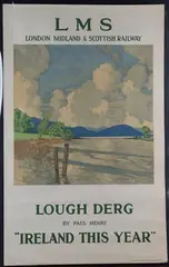 Paul Henry, L.M.S. London Midland & Scottish Railway, Lough Derg, Ireland This Year' (Travel Poster), lithograph