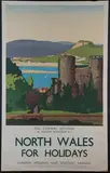 Norman Wilkinson, North Wales for Holidays The Conway Estuary' (L.M.S. Railway Travel Poster)