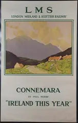 Paul Henry, L.M.S. London Midland & Scottish Railway, Connemara, Ireland This Year' (Travel Poster), lithograph
