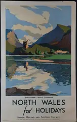 John Mace, North Wales for Holidays, Dolbadarn Castle, Llanberis' (L.M.S. Railway Travel Poster), lithograph