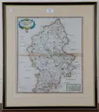 Robert Morden, Staffordshire' (Map of the County), engraving hand-coloured in outline on laid paper