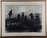 Charles Blackman, Beach Sunset, lithograph