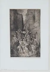 Marius Bauer, Procession with Camels, etching