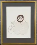 Al Hirschfield, Pavarotti, etching