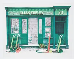 David Gentleman, Ellen Keeley's Shop, and Foreign Fruit Market, two colour lithographs, both signed, and editioned 37/70 and 20/70 in pencil respectively