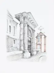 St Giles-in-the-Fields, Lichgate, St Paul's, Covent Garden and King Street and St Paul's, three colour lithographs by David Gentleman, all signed and editioned 70/120 in pencil, sold Aug 2021