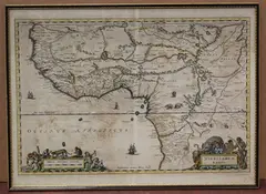 Nigritarum Regio' (Map of Western Africa) by Johannes Blaeu, engraving with later hand-colouring, sold Aug 2021