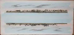 Samuel Leigh, Panorama of the Thames from Richmond to London, etching with aquatint and hand-colouring on seven sheets