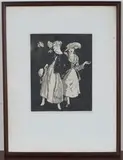 Laura Knight, Bank Holiday, monochrome etching with aquatint
