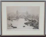William Lionel Wyllie, Tower Bridge' (View from Butler's Wharf, London)