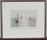 Rowland Langmaid, The Silver Solent, monochrome etching