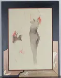 Bruno Bruni, Study of Two Females undressing, colour lithograph circa 1984
