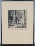 Harry Harvey Clarke, The Edge of the Wood, monochrome etching