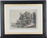 Paul Sandby, The Fox Public House on Old Windsor Green, hand coloured aquatint