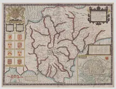 Devonshire with Excester Described' (Map of Devon) by John Speed, engraving with later colour, sold Mar 2021