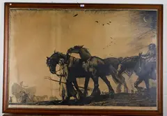 Joseph Walter West, Harvest Scene, lithograph