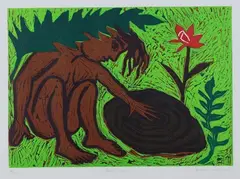 Eileen Cooper, Homecoming, 1992, colour linocut