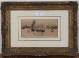 Norbert Goeneutte, La Seine á Percy, etching