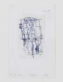 Tracey Emin, Virgin Mary', monoprint tipped onto backing card, signed, dated 1990 and inscribed '63 to backing card recto, Caroline Wiseman Modern and Contemporary labels verso