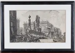 Giovanni Battista Piranesi, Veduta del Campidoglio di fianco' (View of the Capitoline Piazza), engraving