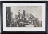 Giovanni Battista Piranesi, Veduta del Campidoglio di fianco' (View of the Capitoline Piazza)