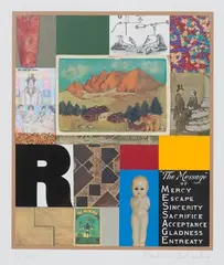 Peter Blake, Wooden Puzzle Series: Landscape, colour silkscreen with collage