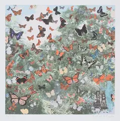 Peter Blake, London Suite: Hyde Park, Positively the Last Appearance of the Butterfly Man, colour silkscreen